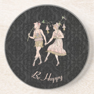 Var Lycklig Vintage Shakespeares Garden Women Underlägg