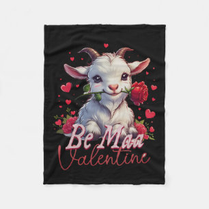 Var Maa Valentine Goat Heart Cute Goat Lycklig Val Fleecefilt