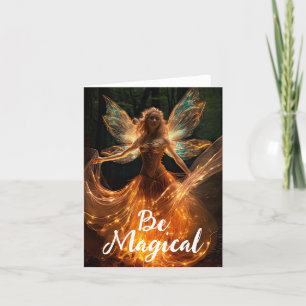 Var Magic Fairy Angel Pixie med Vingar Kort