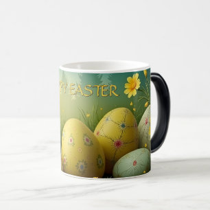 Vår Magic med Påskägg i Flowers Sea Magisk Mugg