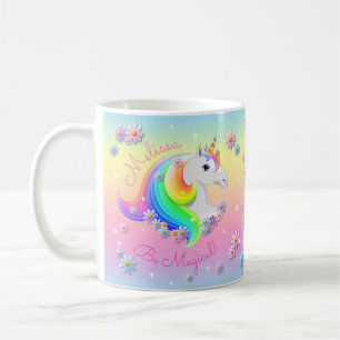 Var Magical regnbågeUnicornPrincess Gnistra Kaffemugg