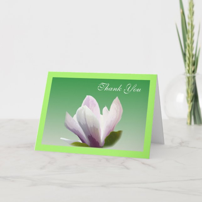 vår magnolia blomma tack kort (Framsida)