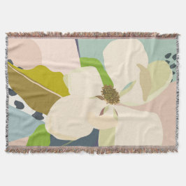 Vår Magnolia Färg Blocks Florist Filt