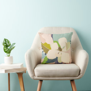 Vår Magnolia Färg Blocks Florist Kudde