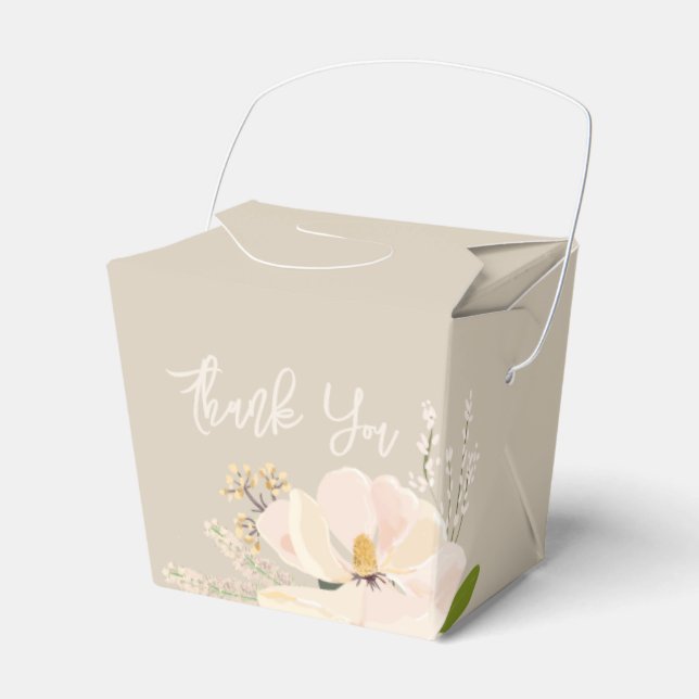 Vår Magnolia Flower Bouquet Tack Presentaskar (Framsidan Sidan)
