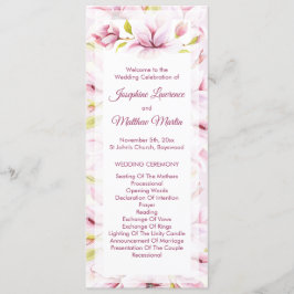 Vår Magnolias Blommigt Bröllop Ceremony Program