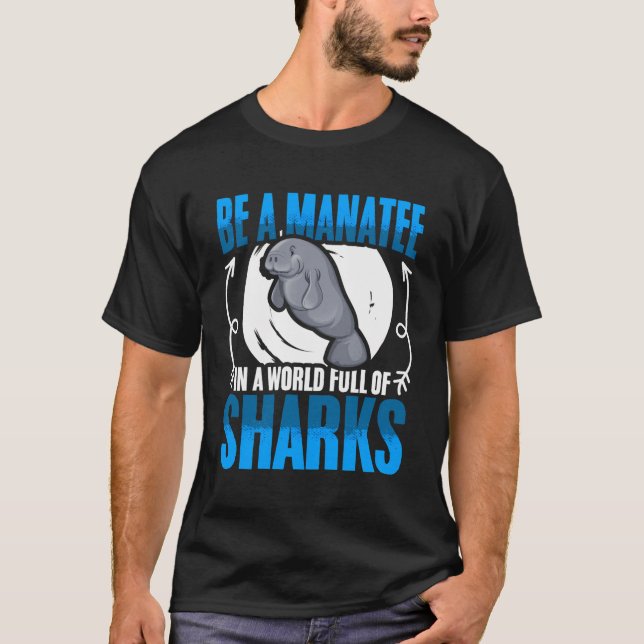 Var manateWorld of Shark Dugong Sea Manatees Chub T Shirt (Framsida)
