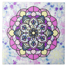 Vår Mandala A Ceramic Tile