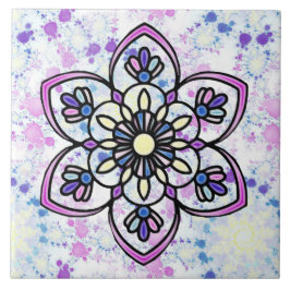 Vår Mandala B Ceramic Tile Kakelplatta