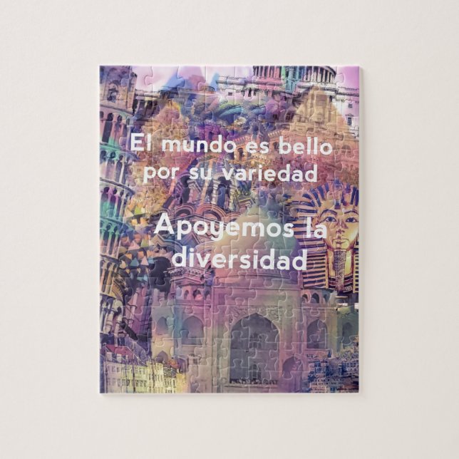 Vår mångfald gör oss speciella pussel (Vertikal)