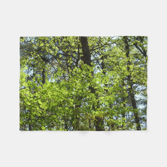 Vår Maple Löv Natature Fleecefilt (Framsidan (Horisontell))