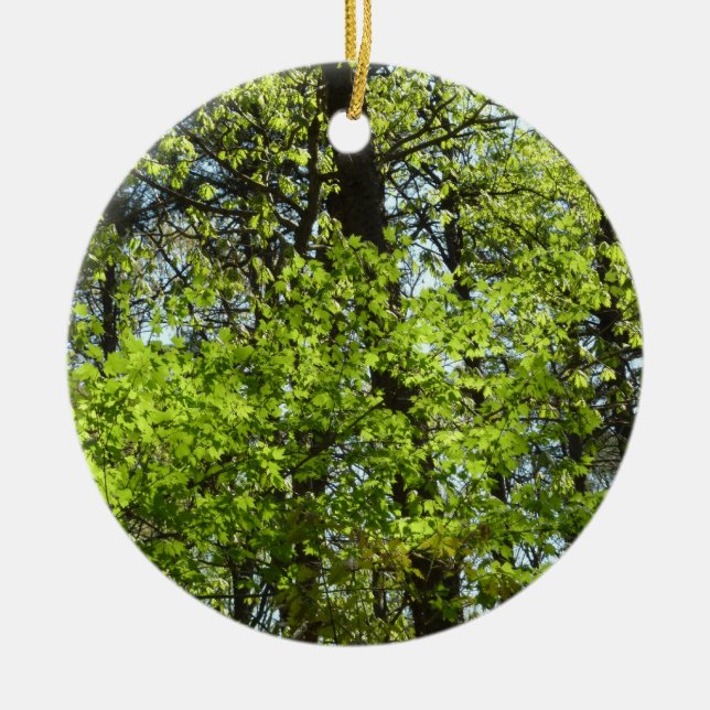 Vår Maple Löv Natature Julgransprydnad Keramik (Framsidan)