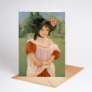 Vår: Margot står i en Garden Mary Cassatt Kort