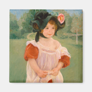 Vår: Margot står i en Garden Mary Cassatt Magnet