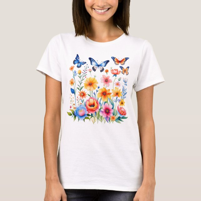 Vår May Flowers T Shirt (Framsida)
