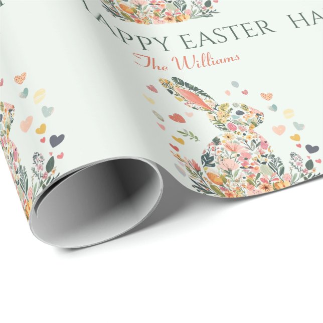 Vår Meadow Bunny Wrapping Papper Presentpapper (Rullad Hörn)