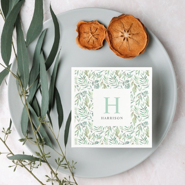 Vår Meadow Family Monogram Pappersservett (Skapare uppladdad)