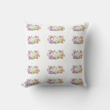 Vår med blandad Blommigt Bouquet Pillow