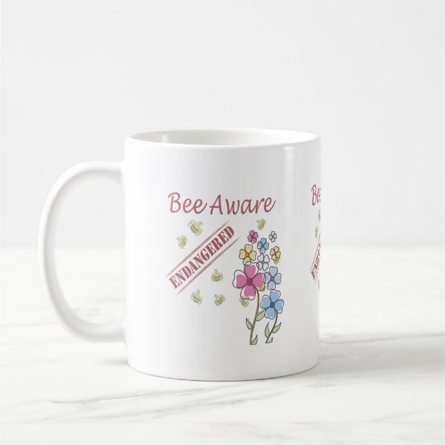Var medveten - Rädda Bina Kaffemugg (Vänster)