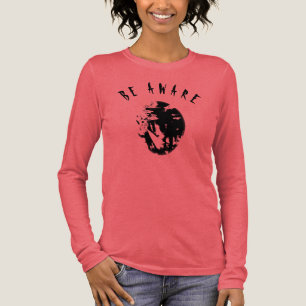 "Var Medveten" Svart Humoristisk/Inspirerande Lite T Shirt