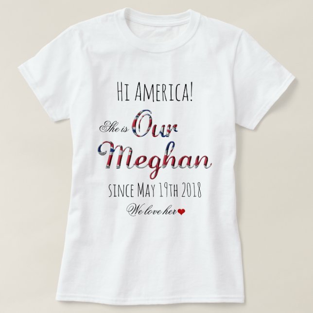 Vår Meghan Markle Förenade kungariket Royal Bröllo T Shirt (Design framsida)