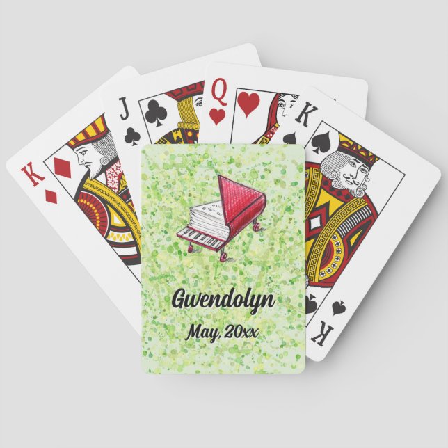 Vår Melody Limecream Spelkort Anpassade (Baksidan)