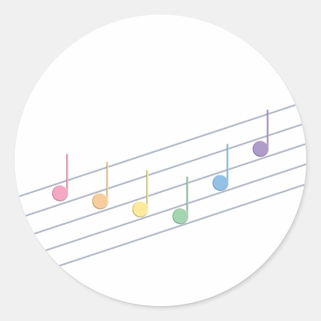 Vår Melody (linjärt) Runt Klistermärke (Framsida)