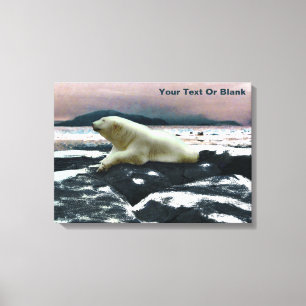 Vår Melt Polar Bear Canvastryck