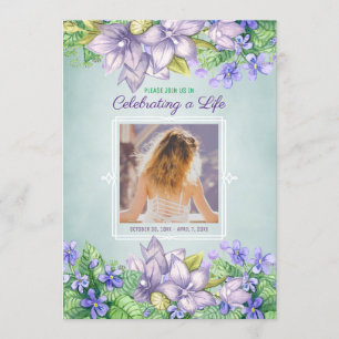 Vår Memorial firar ett Life Lilac-foto Inbjudningar