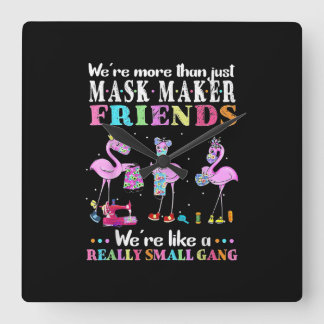 Var mer än bara Mask Maker Friends Flamingo? Fyrkantig Klocka