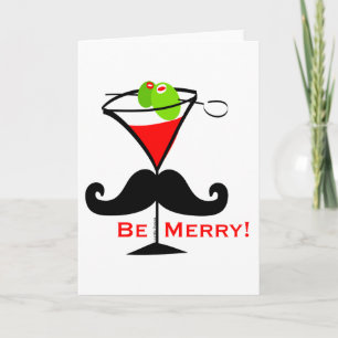 Var Merry Mustache Helgkort
