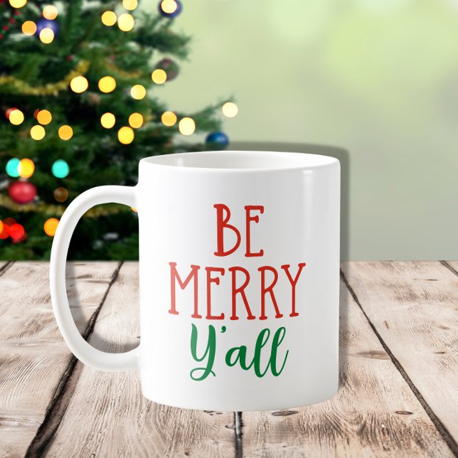 Var Merry Y'all Lundny Södra Julen Kaffemugg (Skapare uppladdad)