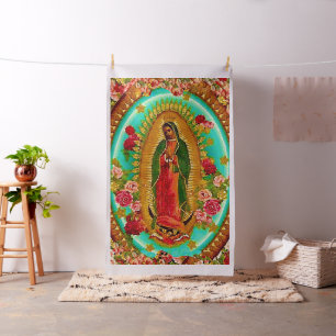 Vår mexikanska Dam Guadalupe Saint Virgin Mary Tyg