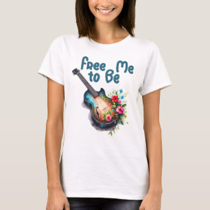 Var mig Blommigt Guitar T Shirt