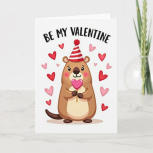 Var Min Alla Hjärtans Dag Bäver Randig Kort
