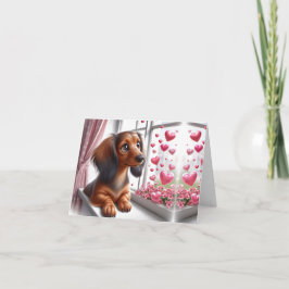Var Min Alla Hjärtans Dag Dachshund-kort Kort