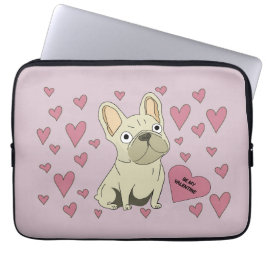 Var min Alla hjärtans dag, fransk bulldogg Laptop Fodral
