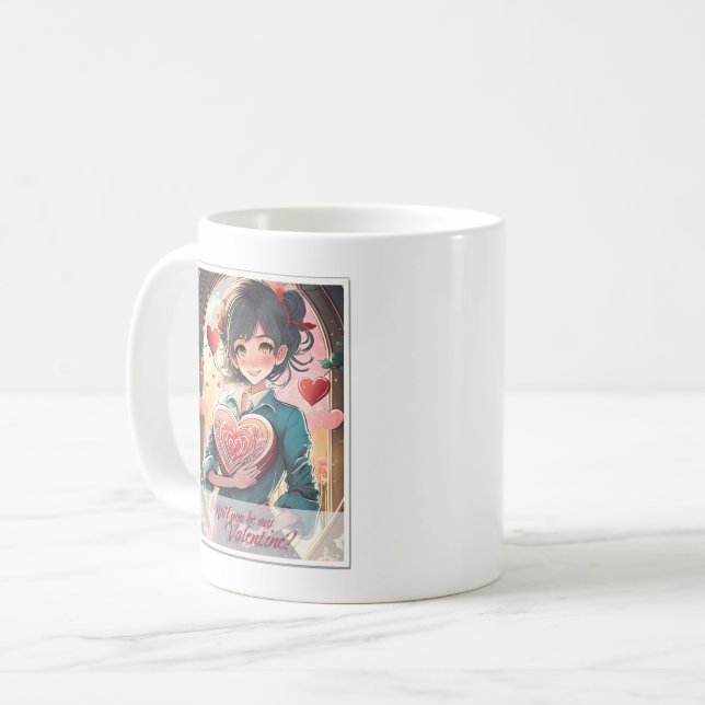 Var min Alla hjärtans dag i mangastil 31470 Kaffemugg (Framsida vänster)
