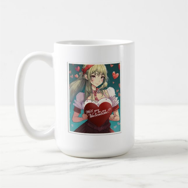Var min Alla hjärtans dag i mangastil 33893 Kaffemugg (Vänster)