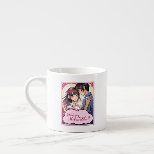Var min Alla hjärtans dag i mangastil 58477 Espressomugg (Vänster)