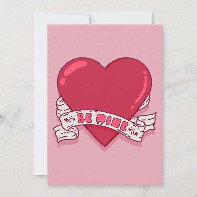 Var min Alla hjärtans dag Platt vykort (Framsida)