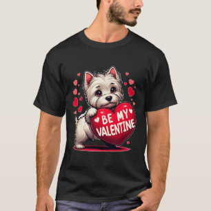 Var Min Alla Hjärtans Dag Westie Hund Hjärt T Shirt