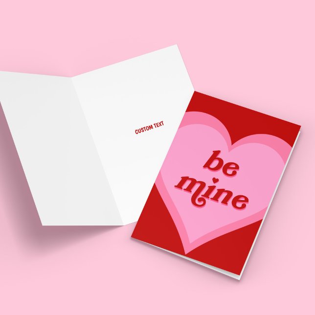 Var Min Alla Hjärtans Dags Hjärtkort Kort (Be Mine Valentines Heart Card)