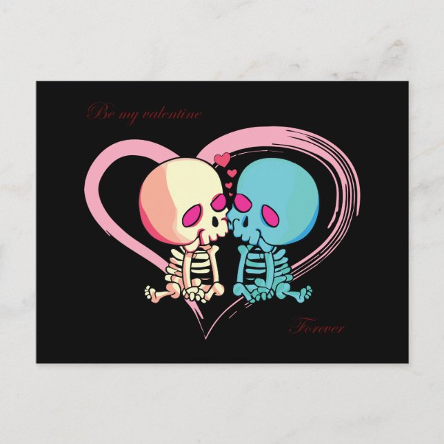 Var min Alla hjärtans i Valentines day. Vykort (Framsida)