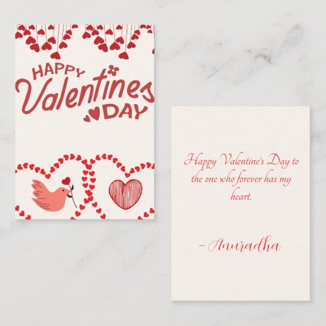 Var min älskling: En dag av kärlek och romantik Anteckningskort (Fram/baksida)