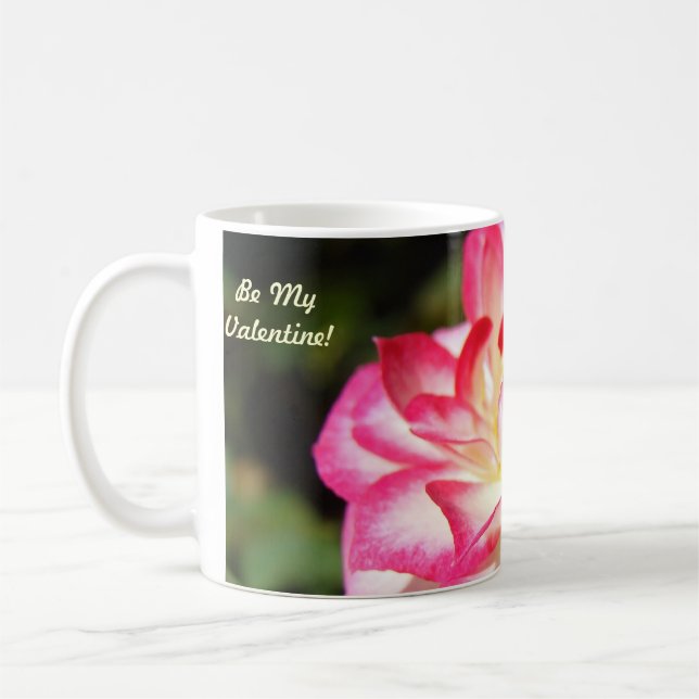 Var min älskling! Kaffe kopp mugg ros blomma bloms (Vänster)
