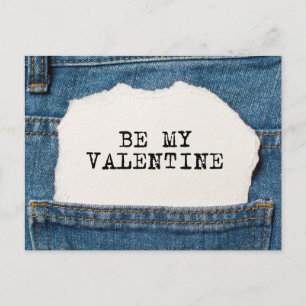 Var Min Älskling Moderna Blå Denimbyxor Helg Vykort