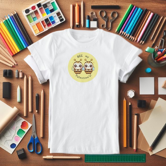 Var min älskling  t shirt (Valentine's Day fun tee shirt for girls. "BEE my Valentine's!")