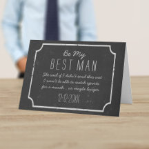 Var min bästa man Groomsman Frieri kort