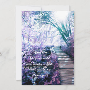 var min blomsterflicka förtrollad skog inbjudningar